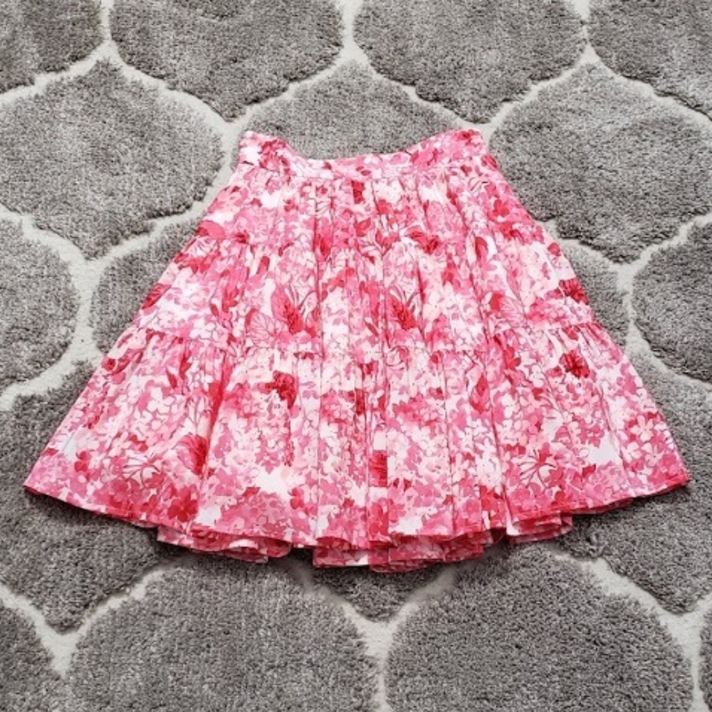Juicy Couture Cherry Sorbet Print Full Silk Skirt